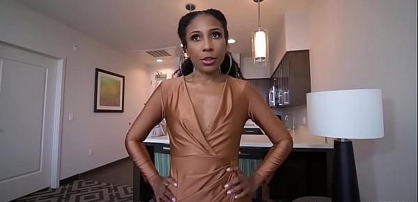  My nasty black stepmom Olivia Jayy sucked my big dick before hardcore sex